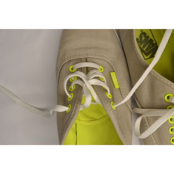 Vans Men's 7 Gray Neon Yellow Lace Up Shoes - Picture 10 of 11